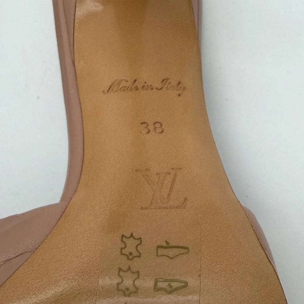 Louis Vuitton Revival Mule Heel Sandals Beige
Monogram Embossed Leather EU 38 - Picture 12 of 14
